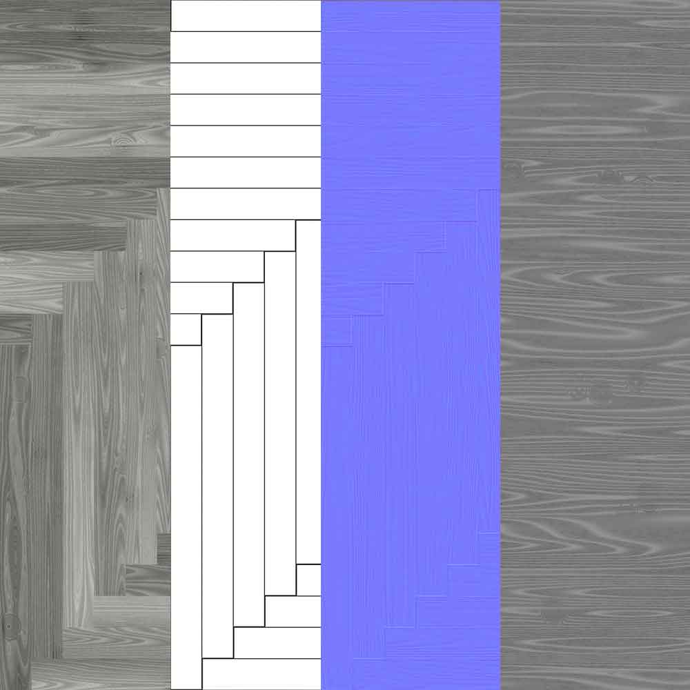 Parquet moderne blanc et gris, panier carré, texture PBR haute résolution pour objets 3D. Téléchargement gratuit.