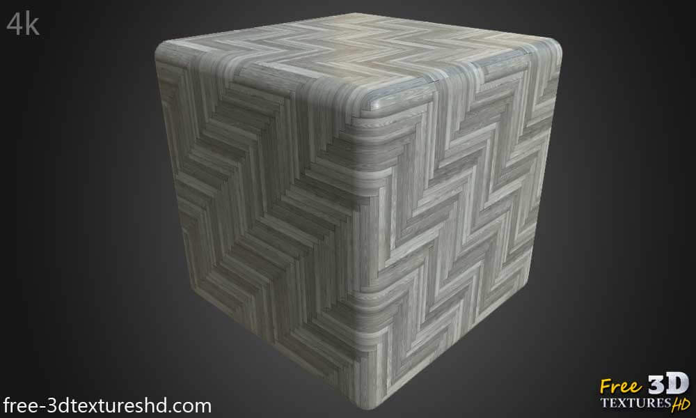 Parquet moderne blanc et gris texture PBR haute résolution pour objets 3D. Téléchargement gratuit.