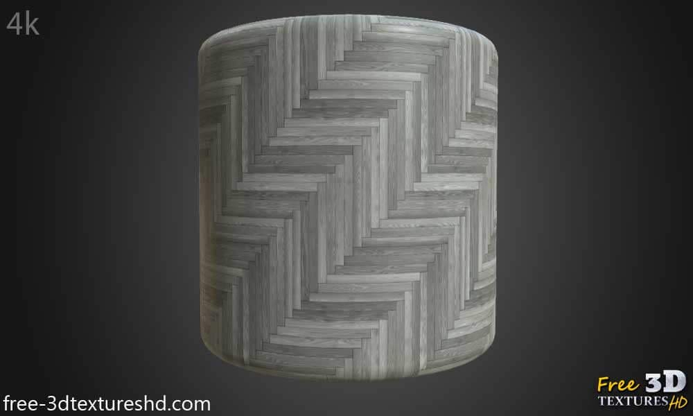 Parquet moderne blanc et gris texture PBR haute résolution pour objets 3D. Téléchargement gratuit.