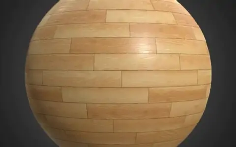 Texture de parquet sans couture en haute résolution au format PBR, idéale pour la texturation et le rendu d'objets 3D. Téléchargement gratuit de 4K.