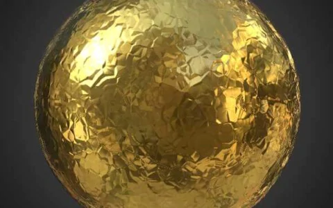 Gold Paper Foil 3D Texture - Seamless PBR Material - Free HD 4K Download