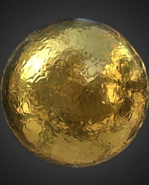 Gold Paper Foil 3D Texture - Seamless PBR Material - Free HD 4K Download