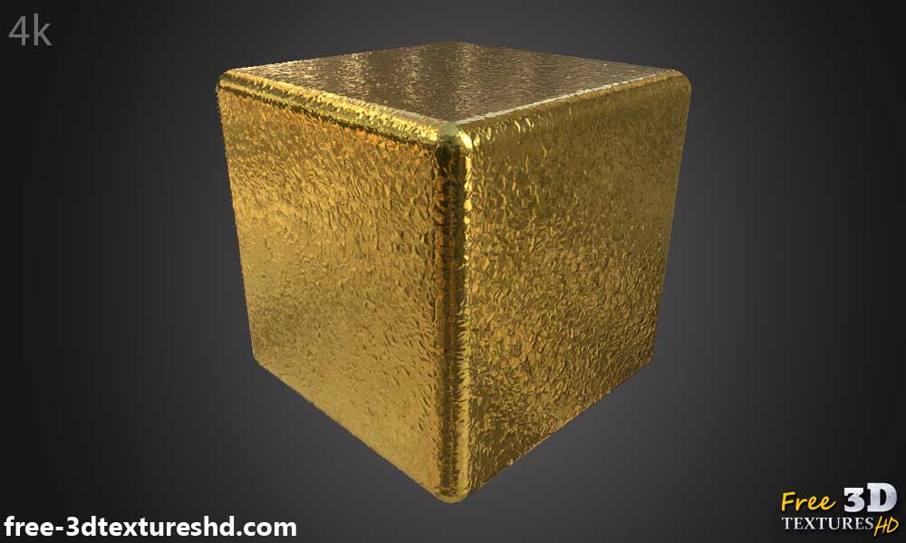 Texture PBR 3D de papier doré haute résolution à télécharger gratuitement en 4k