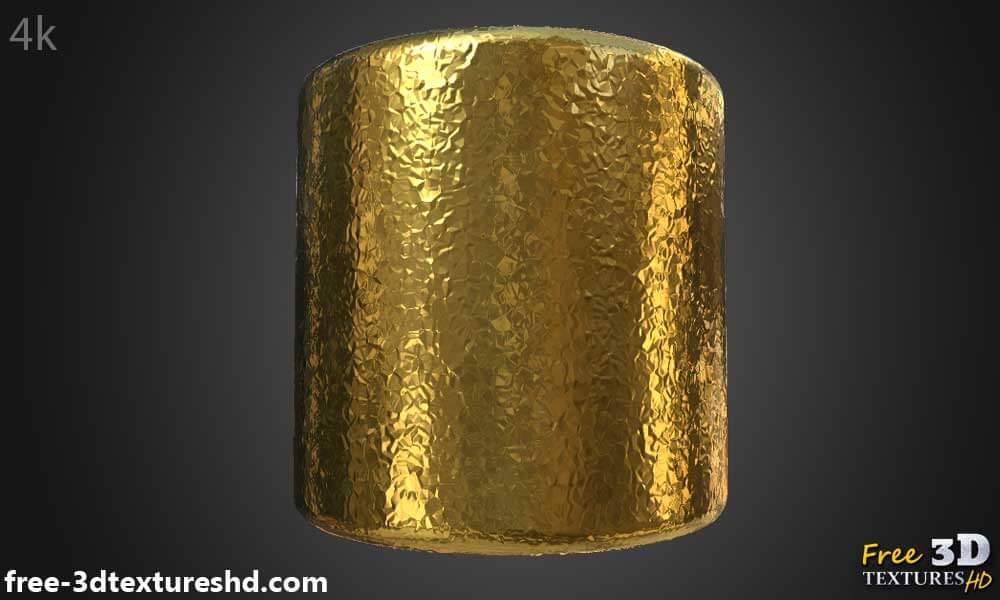Texture PBR 3D de papier doré haute résolution à télécharger gratuitement en 4k