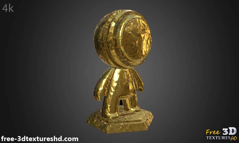Texture PBR 3D de papier doré haute résolution à télécharger gratuitement en 4k