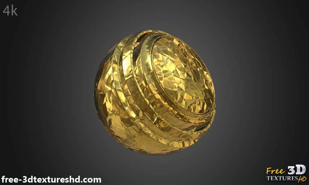 Texture PBR 3D de papier doré haute résolution à télécharger gratuitement en 4k
