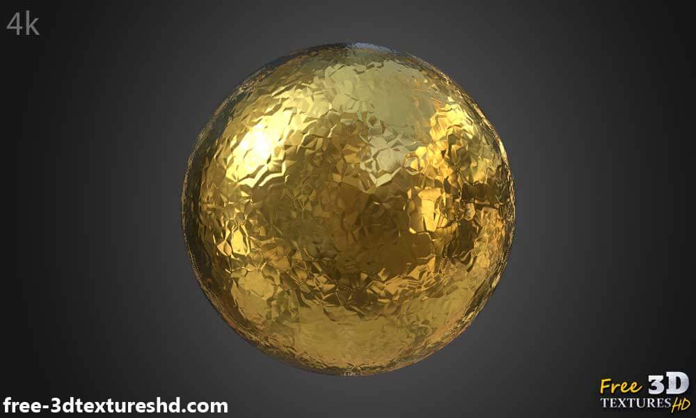 Texture PBR 3D de papier doré haute résolution à télécharger gratuitement en 4k