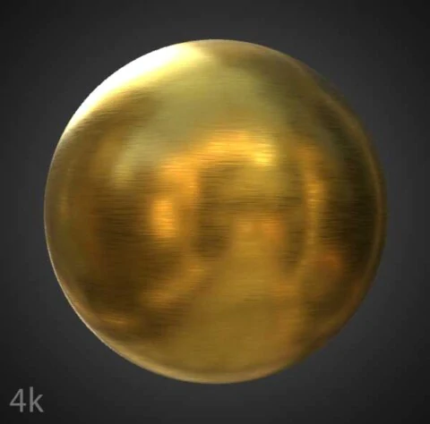 Gold Brushed 3D Texture Seamless PBR Material - High Resolution Free Download HD 4k