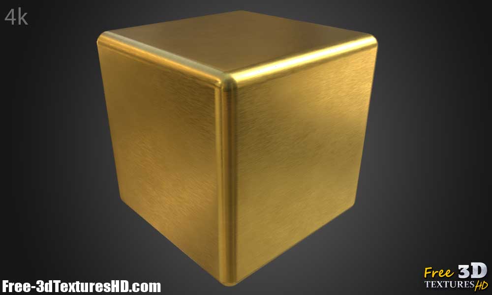 Texture Or Brossé 3D PBR Haute Résolution Téléchargement Gratuit 4k