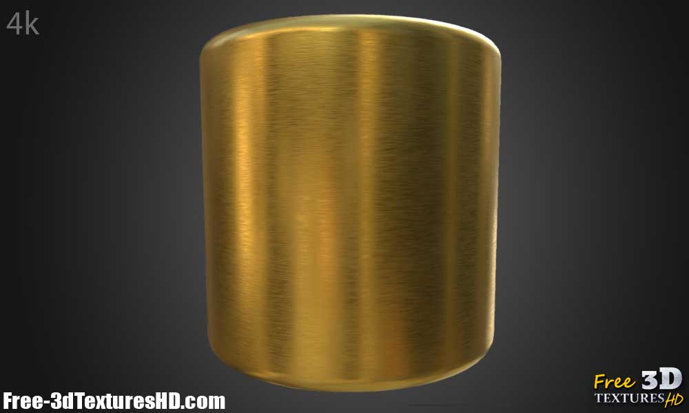Texture Or Brossé 3D PBR Haute Résolution Téléchargement Gratuit 4k