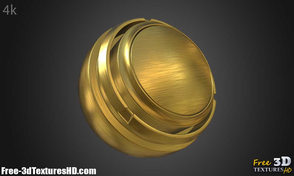 Texture Or Brossé 3D PBR Haute Résolution Téléchargement Gratuit 4k