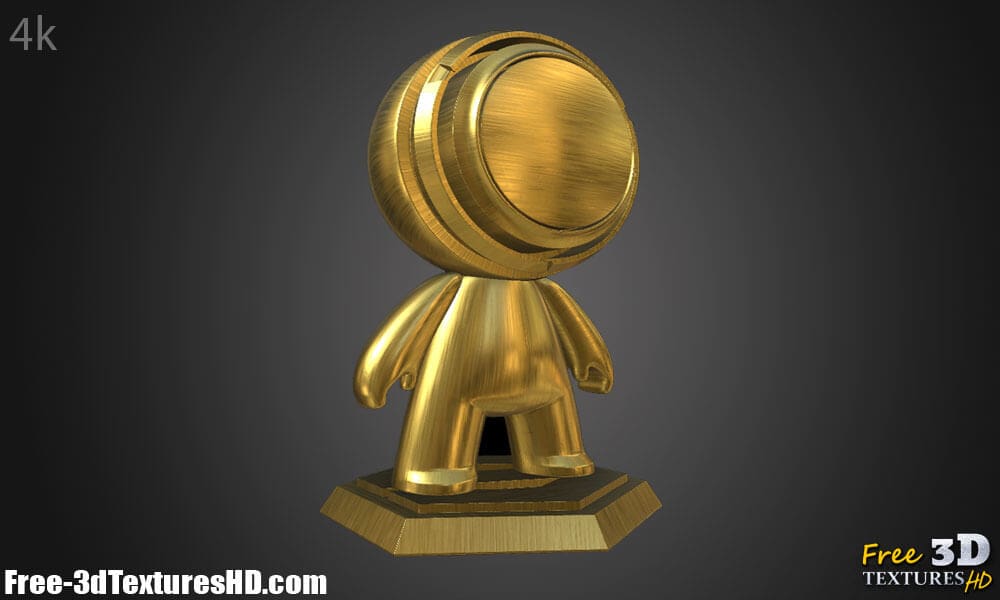 Texture Or Brossé 3D PBR Haute Résolution Téléchargement Gratuit 4k