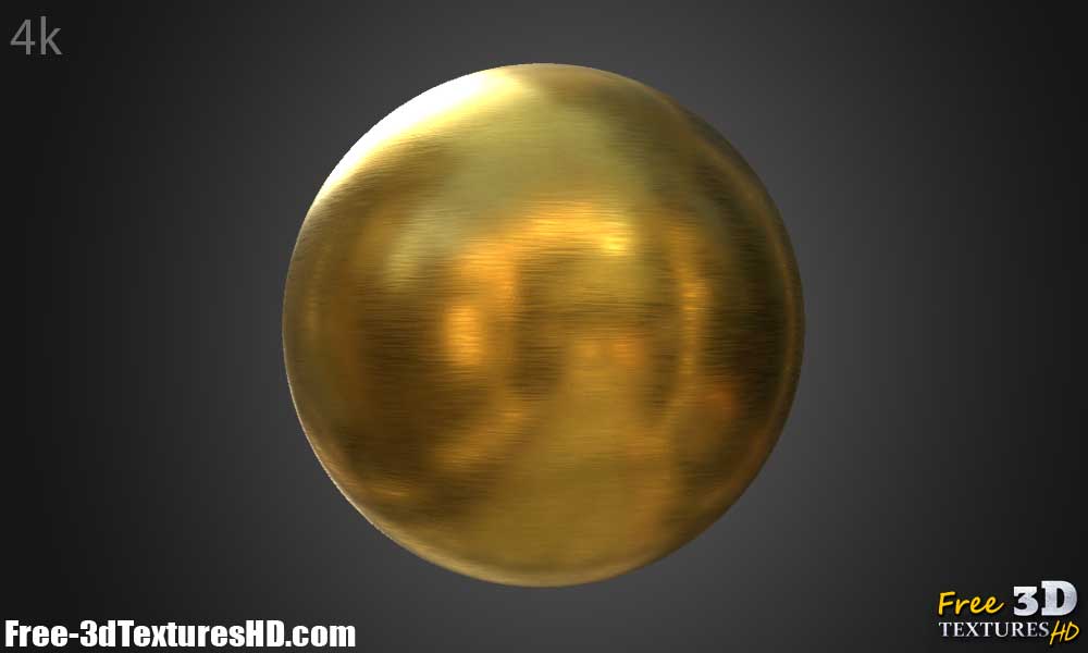 Texture Or Brossé 3D PBR Haute Résolution Téléchargement Gratuit 4k
