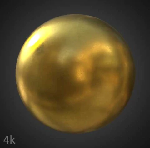 High-resolution, seamless gold 3D texture in PBR format. Free HD and 4K download available.