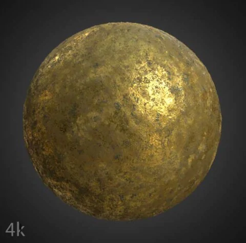 Old gold 3D texture seamless, natural PBR material, high resolution, free download, HD 4k