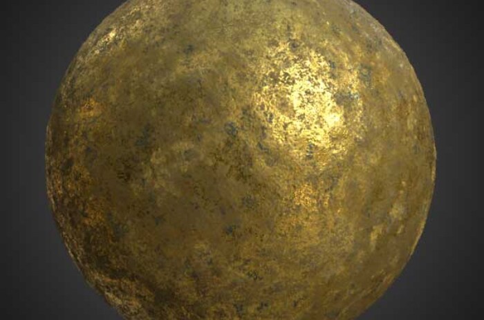 Texture Or ancien 3D matériau PBR haute résolution téléchargement gratuit 4k