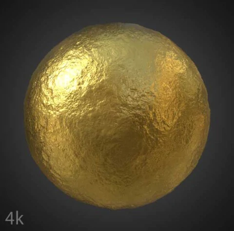 Gold Raw Seamless 3D Textures PBR Material - High Resolution Free Download HD 4k