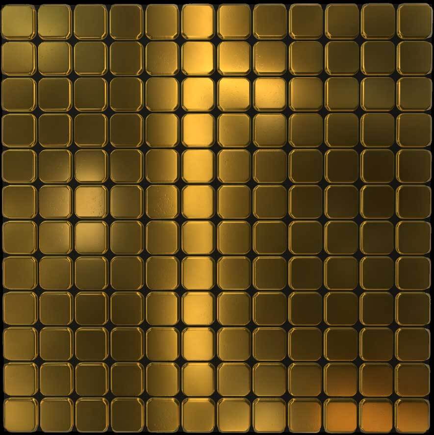 Texture Or 3d carré murale sans couture matériau PBR haute résolution téléchargement gratuit 4k