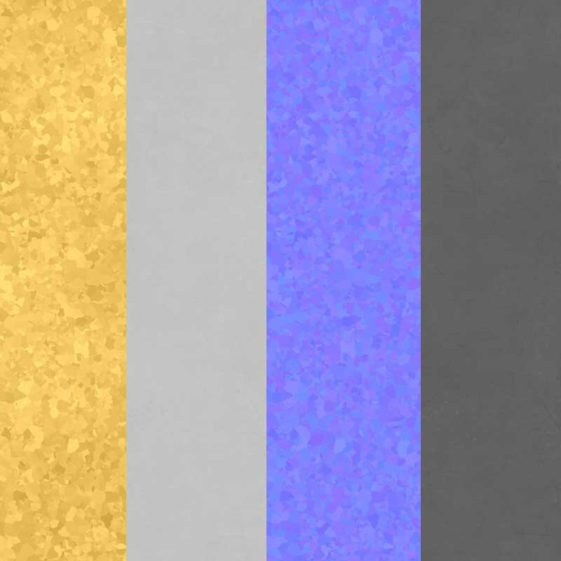 Gold Galvanized Textures - seamless -pack BPR material ...