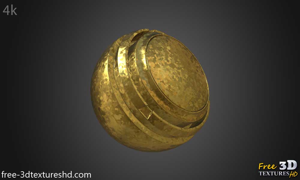 Texture 3D Or galvanisé matériau PBR haute résolution téléchargement gratuit 4k
