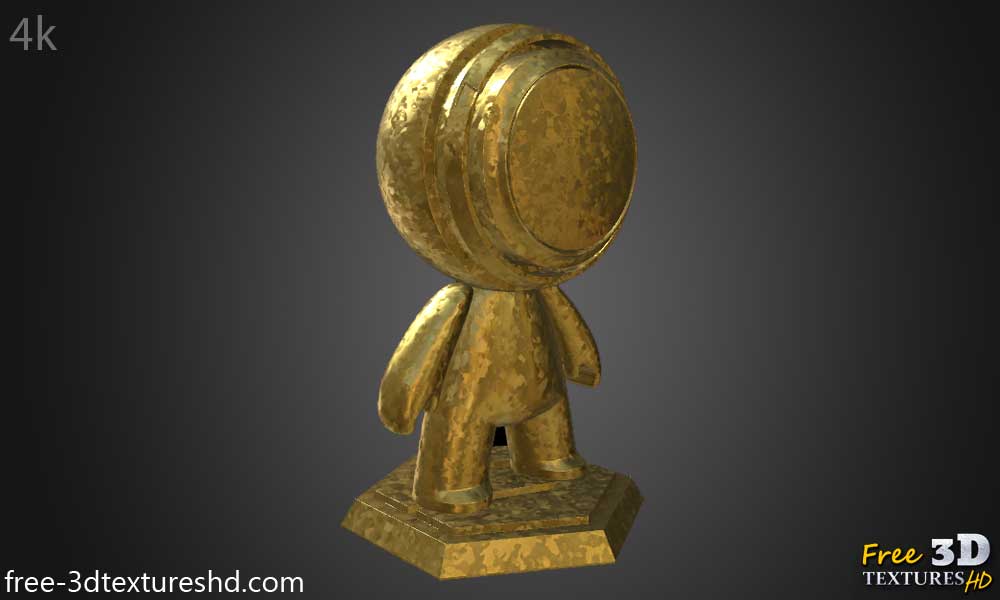 Texture 3D Or galvanisé matériau PBR haute résolution téléchargement gratuit 4k