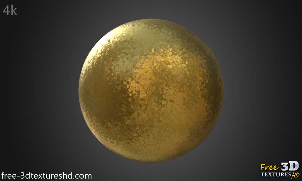 Texture 3D Or galvanisé matériau PBR haute résolution téléchargement gratuit 4k
