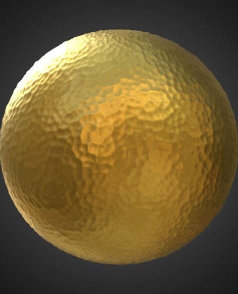 Texture Or martelé 3D Matériau PBR Haute Résolution Téléchargement Gratuit 4k