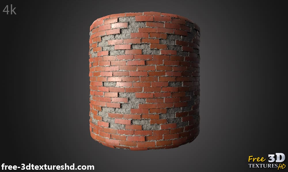 Texture de vieux mur de briques non empilées - Téléchargement gratuit de cartes de matériaux HD 4K PBR