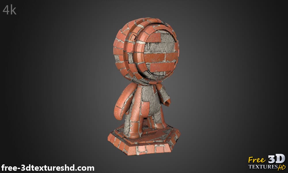 Texture de vieux mur de briques non empilées - Téléchargement gratuit de cartes de matériaux HD 4K PBR
