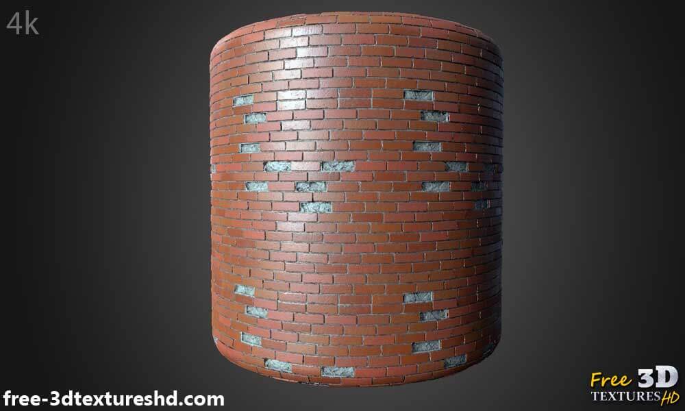 Texture de vieux mur de briques avec des briques non empilées - Téléchargement gratuit de matériel HD 4K PBR