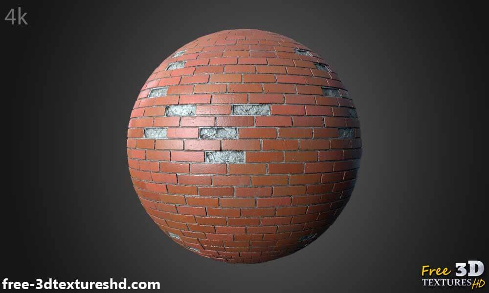 Texture de vieux mur de briques avec des briques non empilées - Téléchargement gratuit de matériel HD 4K PBR
