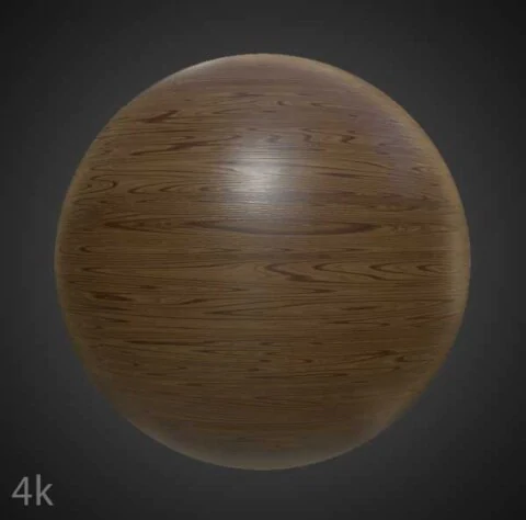 Brown 3D Wood Texture PBR Material - Free Download HD 4K Maps