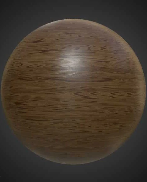 Brown 3D Wood Texture PBR Material - Free Download HD 4K Maps