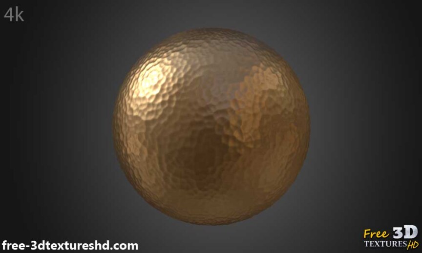 Hammered Copper PBR Textures 3D Seamless High Resolution Free Download
