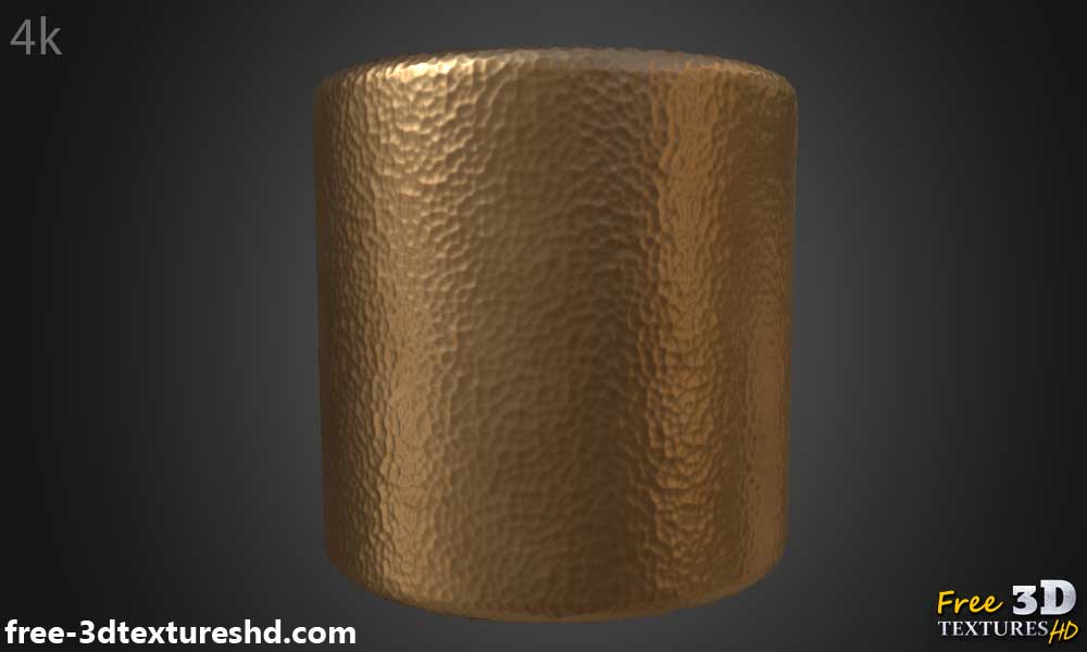 Texture PBR de Cuivre Martelé 3D Sans Couture Haute Résolution Téléchargement Gratuit 4k