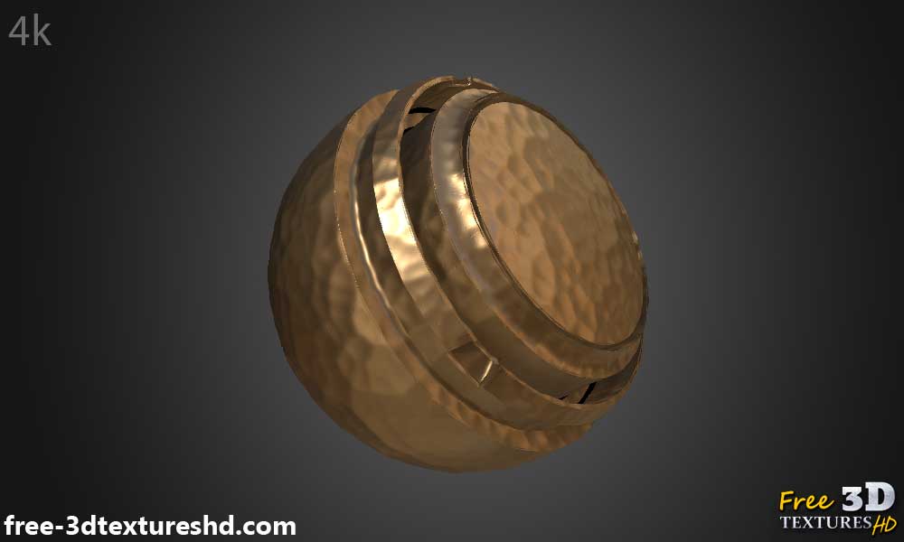 Texture PBR de Cuivre Martelé 3D Sans Couture Haute Résolution Téléchargement Gratuit 4k