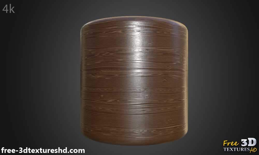 Téléchargement gratuit de cylindre de matériau PBR à texture de bois brun naturel HD 4K