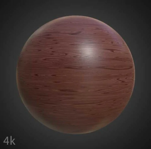 Red Simple Wood Texture PBR Material Free download HD 4K