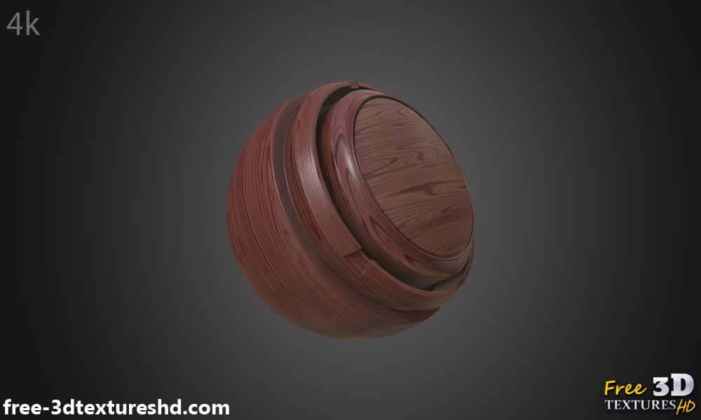Téléchargement gratuit de cartes de matériaux PBR à texture simple en bois rouge HD 4K