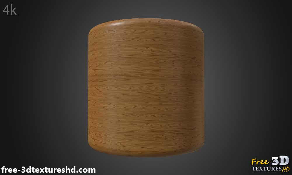 Rendu de matériau PBR de texture de bois brun classique HD 4K gratuit