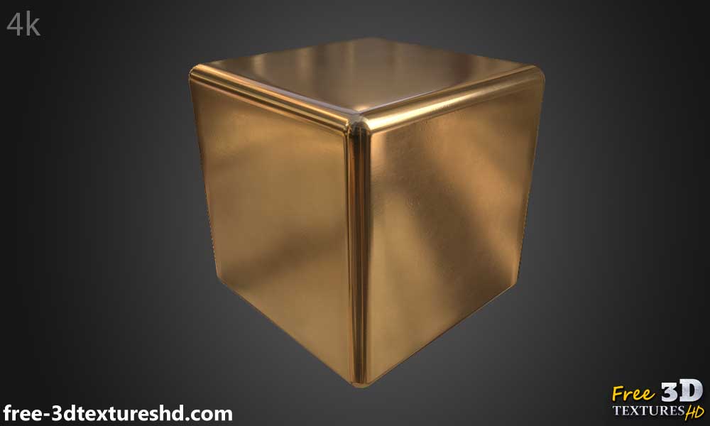 Texture de Cuivre Poli Brillant PBR 3D Haute Résolution Téléchargement Gratuit 4k