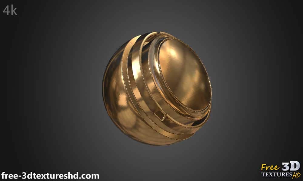 Texture de Cuivre Poli Brillant PBR 3D Haute Résolution Téléchargement Gratuit 4k