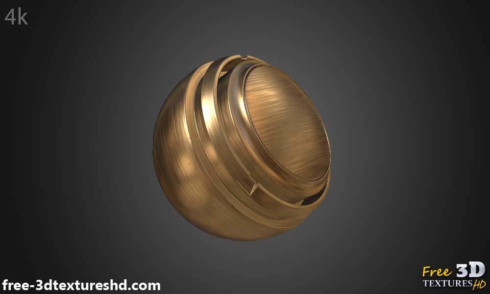 Texture cuivre brossé Fond d'écran HD 4K - Matériau PBR gratuit pour la décoration