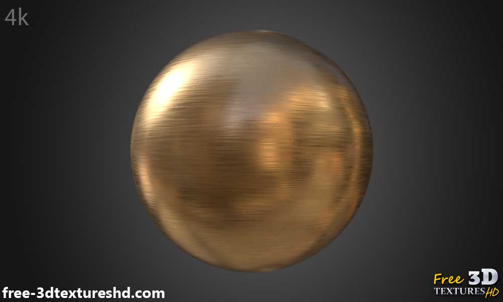 Texture cuivre brossé Fond d'écran HD 4K - Matériau PBR gratuit pour la décoration