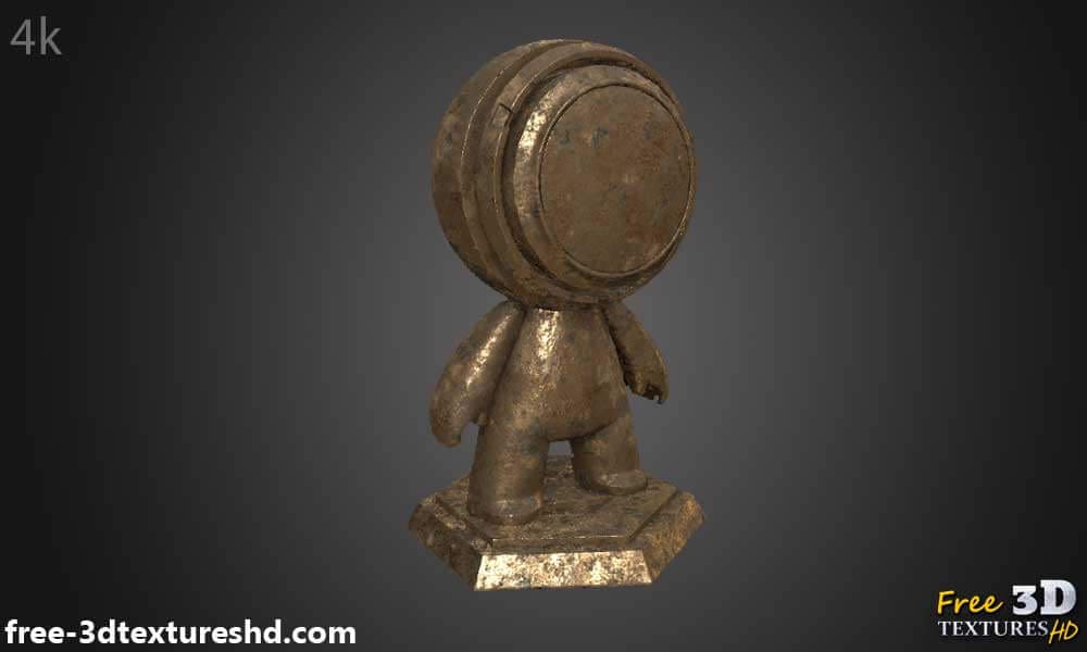 Texture 3D PBR de vieux  Cuivre Ancien Sans Couture Haute Résolution Téléchargement Gratuit 4k