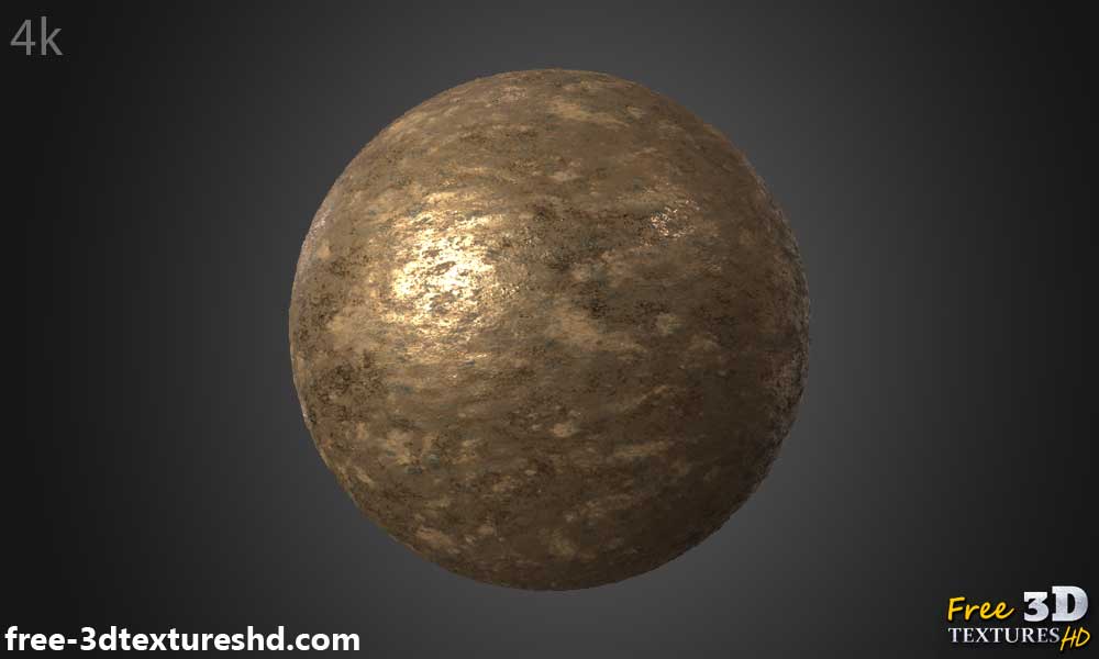 Texture 3D PBR de vieux  Cuivre Ancien Sans Couture Haute Résolution Téléchargement Gratuit 4k