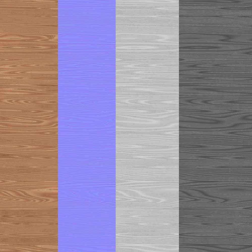 Téléchargement gratuit de cartes de matériaux PBR à texture simple en bois brun HD 4K