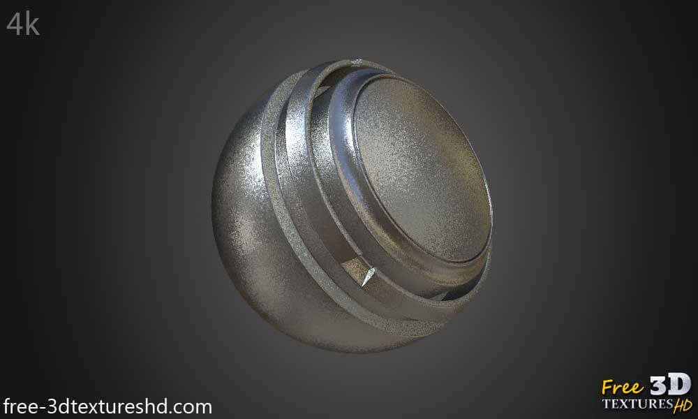 texturé aluminium avec revêtement en poudre HD 4K - Matériau PBR sans couture gratuit pour la conception 3D