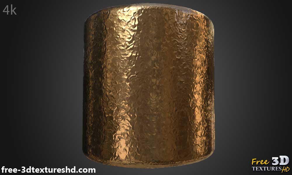 Texture PBR 3D Feuille de Cuivre Métallique Sans Couture Haute Résolution Téléchargement Gratuit 4k