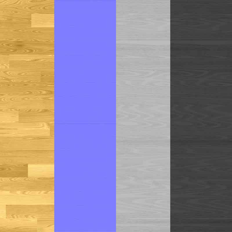 Texture du sol en bois de parquet brillant HD 4K - Matériau PBR sans couture gratuit pour le design 3D